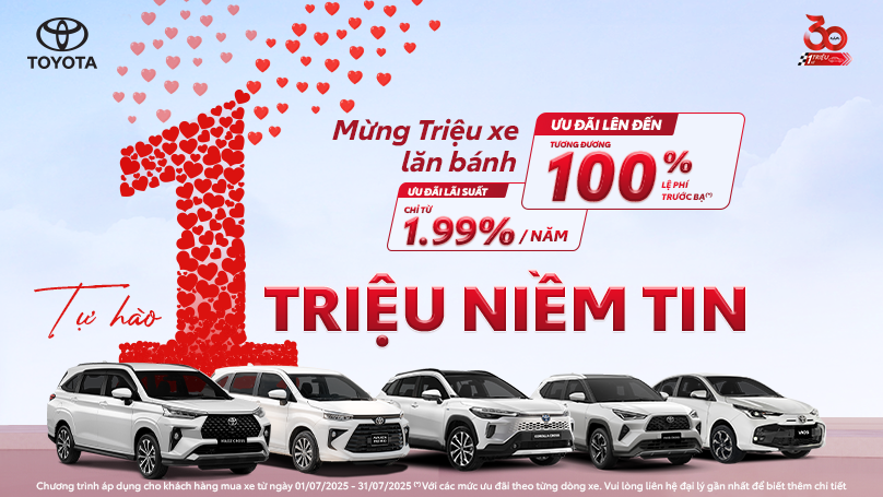 TOYOTA VIỆT NAM CÙNG HỆ THỐNG ĐẠI LÝ TRIỂN KHAI CHƯƠNG TRÌNH KHUYẾN MẠI THÁNG 08/2025